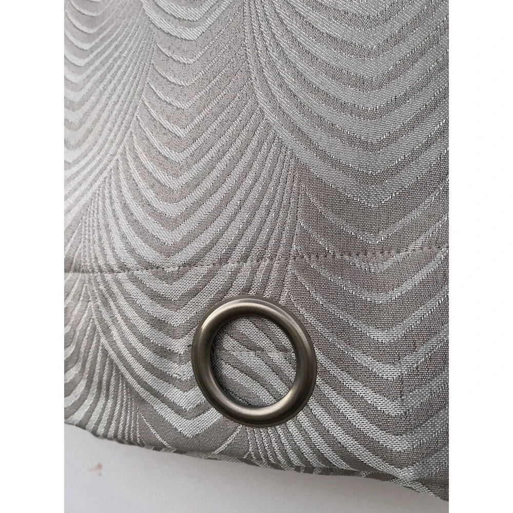 Dolci Home Geo Arch Jacquard Curtains Set 2 Panels 37x84 Taupe Grommet